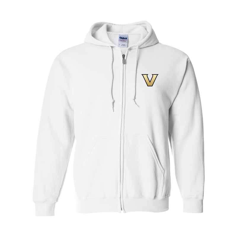 Men's Vanderbilt Commodores Gildan  Heavy Blend Full Zip Hooded Sweatshirt